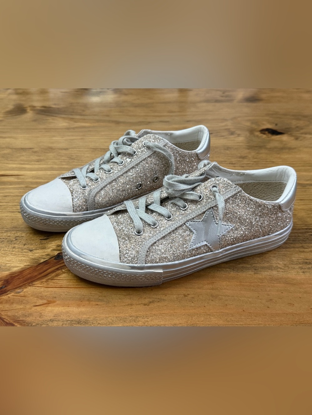 Vintage Havana Alive Metallic Rose Gold Glitter Sneakers